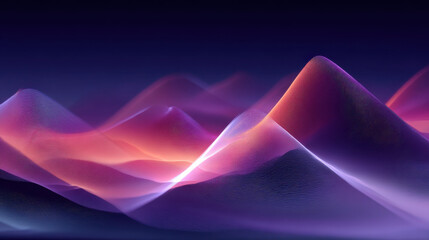 Fototapete - Abstract Gradient Waves - Modern Tech Background with Light Effects