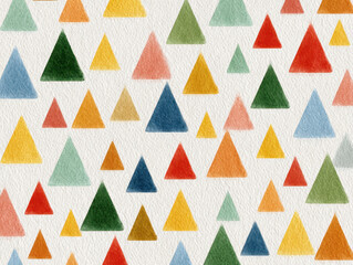 Poster - Pastel Triangle Pattern on Textured Background, Geometric Abstract Design
