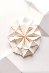 Poster - Monochromatic paper folding art installation showcases intricate textures
