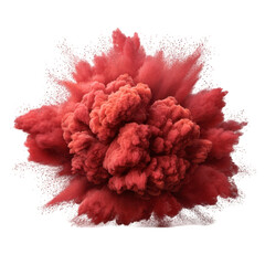 Poster - Red powder explosion isolated on transparent background