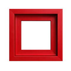 Poster - Modern red frame isolated on transparent background