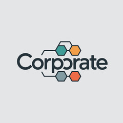 Poster - Abstract Corporate Logo Design with Hexagons and Connected Lines