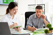 © Fahng - Environmental, Social and Corporate Governance. Businessman in meeting. Sustainable Resources. Environmental and Business Growth Together. ESG Concepts.