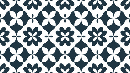 Poster - Seamless floral pattern vector background design in beige and navy for textile and wallpaper use