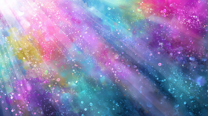 Poster - Shining fantastic colorful bubble background, A colorful background with vibrant bubbles floating in the air, creating an enchanting and magical atmosphere