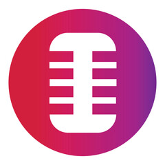 Poster - Letter o podcast logo music symbol vector template