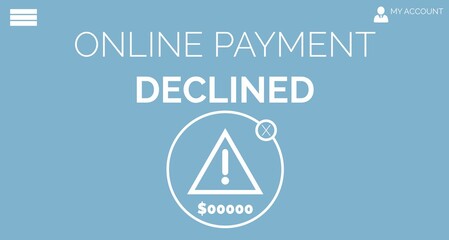 Poster - Online payment text on display
