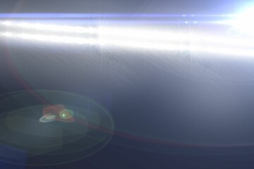 Aufkleber - Flat design digital lens flare effect is showing over dark gradient background, with bright streaks