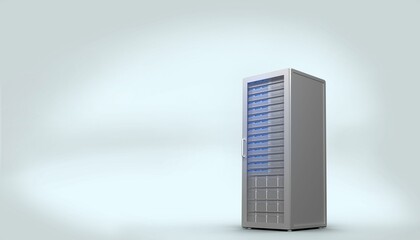 Poster - Digitally generated server tower