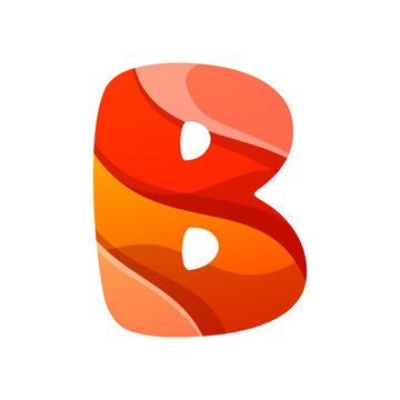 letter B gradient logo design