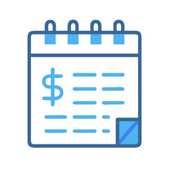 Poster - Financial calendar displaying dollar sign and blank lines