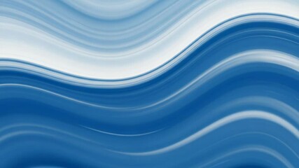 Poster - Blue and white wavy lines create an abstract background