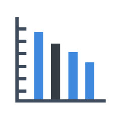 Poster - Abstract bar graph illustrating decline and negative trend