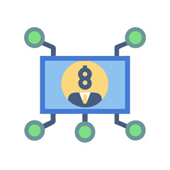 Poster - Connected network node showcasing individual profile and networking connections