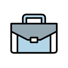 Poster - Business Briefcase Icon Design on White Backdrop