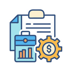 Poster - Financial analysis and business report with growth indicators concept
