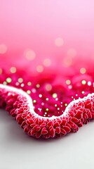 Poster - Pink and Red Supernova Shockwave Abstract Background
