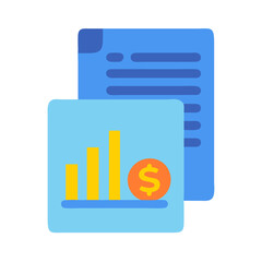 Poster - Financial report with graph, statistics and money icon vector