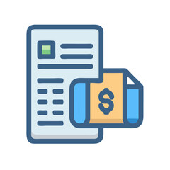 Poster - Invoice icon showing payment and financial records information concept