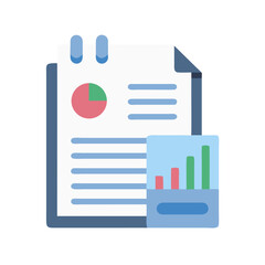 Poster - Report with pie chart and bar graph data presentation