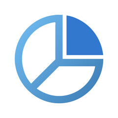 Poster - Blue business pie chart data visualization icon graphic