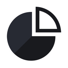 Poster - Dark monochromatic pie chart representing data analysis visualization