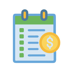 Poster - Finance calendar appointment reminder with coin due date icon