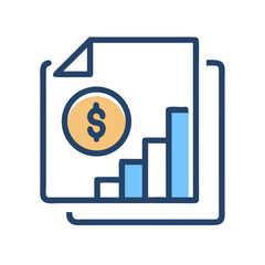 Poster - Financial growth graph and dollar symbol presentation document