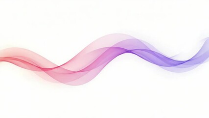Poster - A flowing wave of red, purple, and blue gracefully moves across an isolated on white background