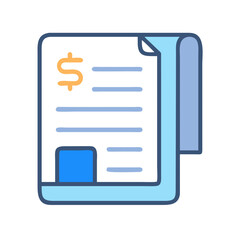 Poster - Financial Document Illustration in Clean Minimalist Style on White