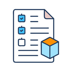 Poster - Checklist and 3D Package Illustration for Deliverable Verification Concept