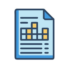 Poster - Stylized data report icon showcasing financial analysis statistics