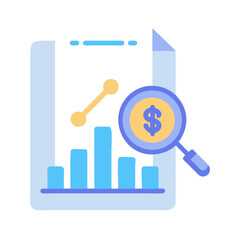 Poster - Financial analysis report with growth and revenue investigation