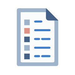 Poster - Checklist document icon flat design on White Background