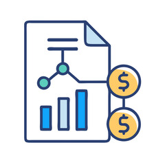 Poster - Financial report showing growth statistics and monetary gains