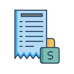 Poster - Invoice with money icon showing payment received concept image