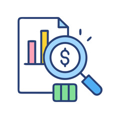 Poster - Financial data analysis and investment market research concept