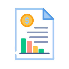 Poster - Financial report showing decline with a dollar sign icon
