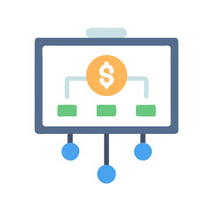Poster - Financial distribution chart illustrating growth with connected circles