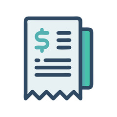Poster - Minimalist invoice icon representing financial transaction and accounting document