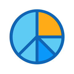 Poster - Simple pie chart graphic depicting data analysis and reporting