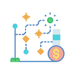 Poster - Investment strategy pathway icon representing financial planning and growth