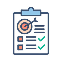 Poster - Task checklist with target and completed items flat design
