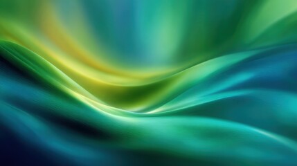 Poster - Vibrant, flowing fabric captures varying shades of green and blue, creating a smooth visual harmony. The soft curves suggest gentle movement, inviting exploration of the color gradient.