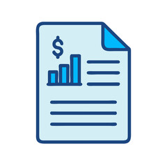 Poster - Financial report showing positive trend and business growth rate