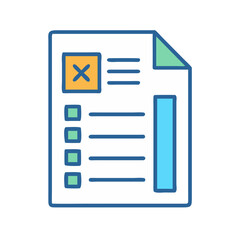 Poster - Colorful Checklist with Checkboxes and Marked Selection Illustration