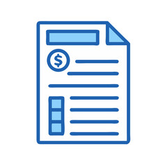 Poster - Financial document icon featuring payment and accounting elements