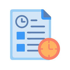 Poster - Paperwork and Clock Representing Time Management and Deadlines