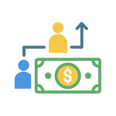 Poster - Investment growth concept represented by people and money icon