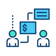 Poster - Financial exchange and communication process for business partners